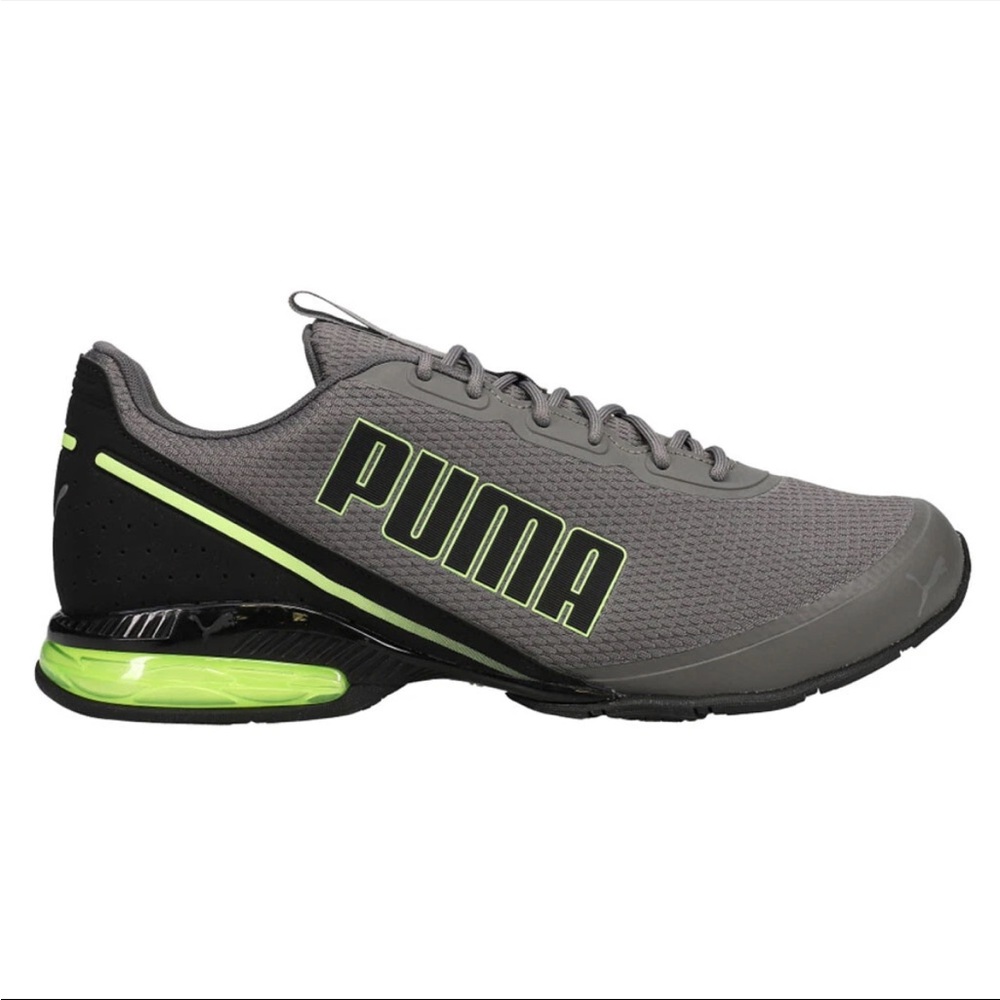 Puma Cell Divide Men's Charcoal and Lime Athletic Shoes Size 12